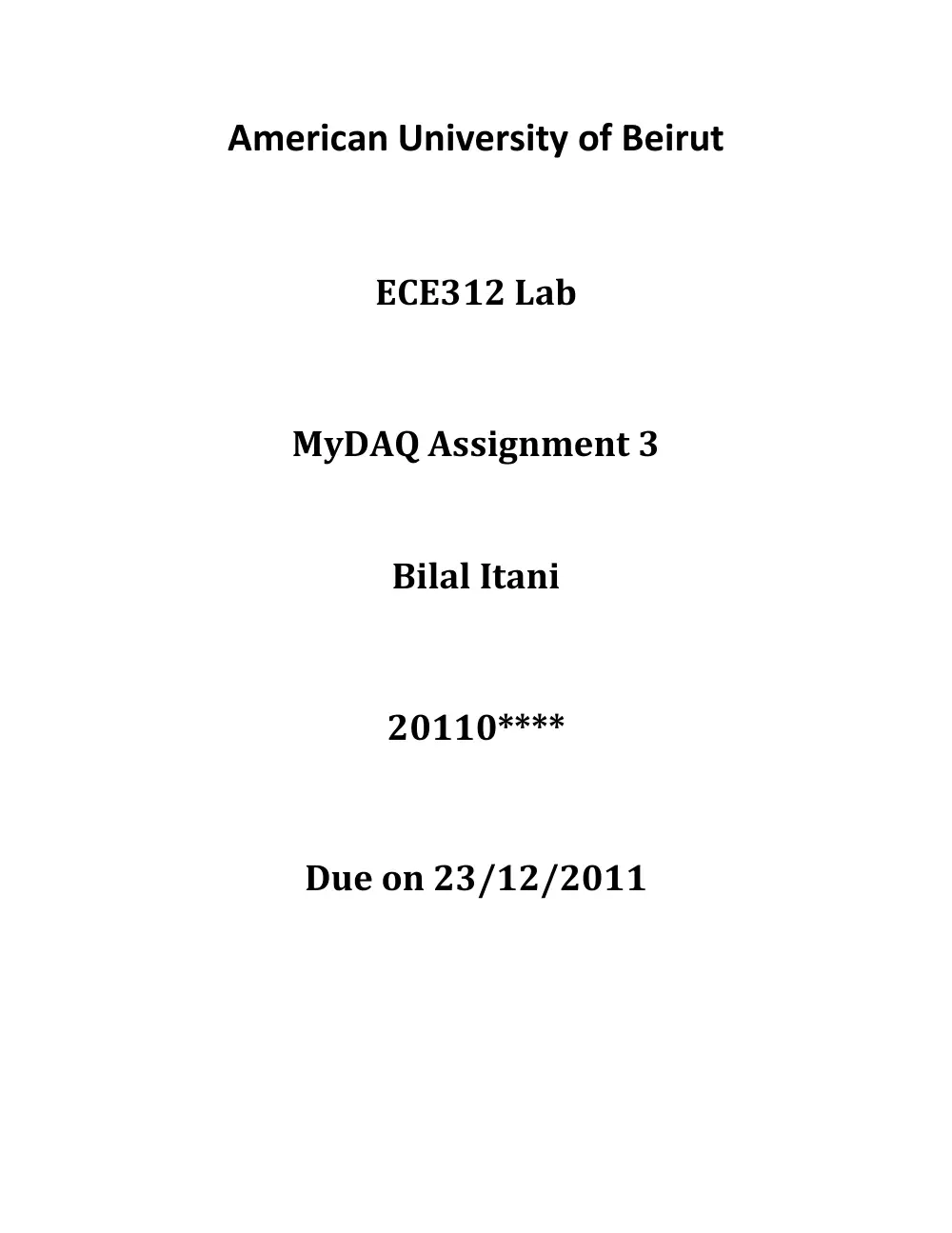 EECE 312L Lab Report, Fall 2011, page 1