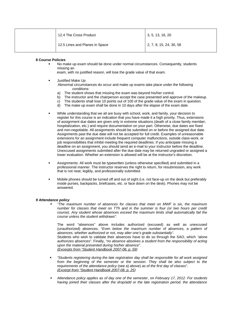 MAT 112 Syllabus, Spring 2012, page 3