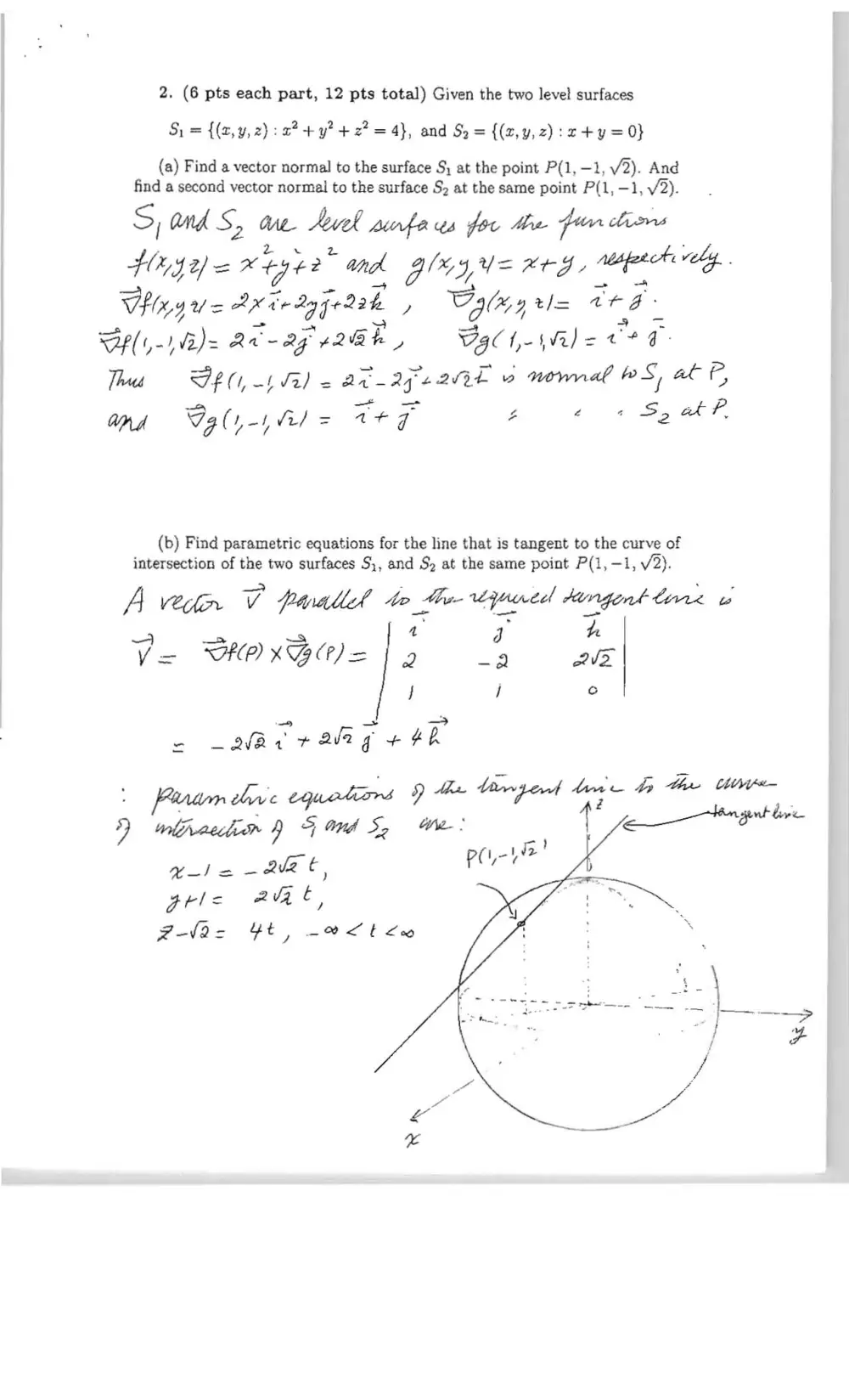 MATH 201 Exam 2 with Solution, Fall 2011, page 3