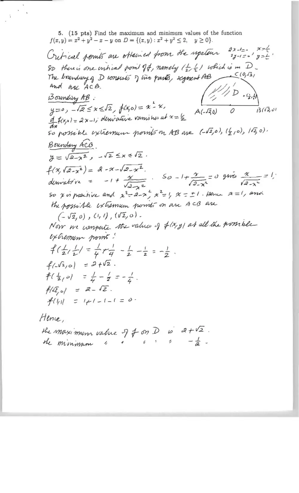 MATH 201 Exam 2 with Solution, Fall 2011, page 6