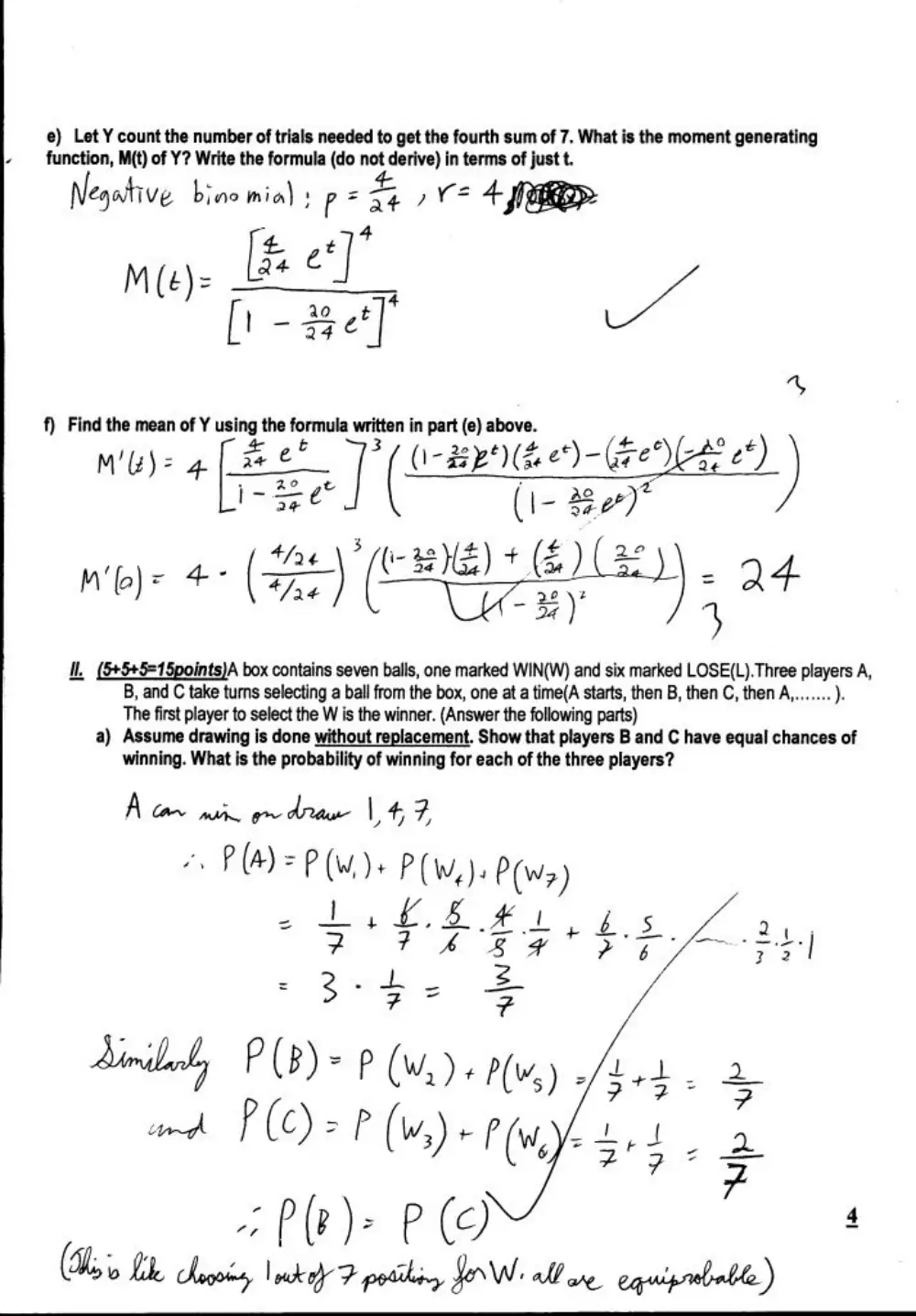 STAT 230 Midterm, Spring 2008, page 4