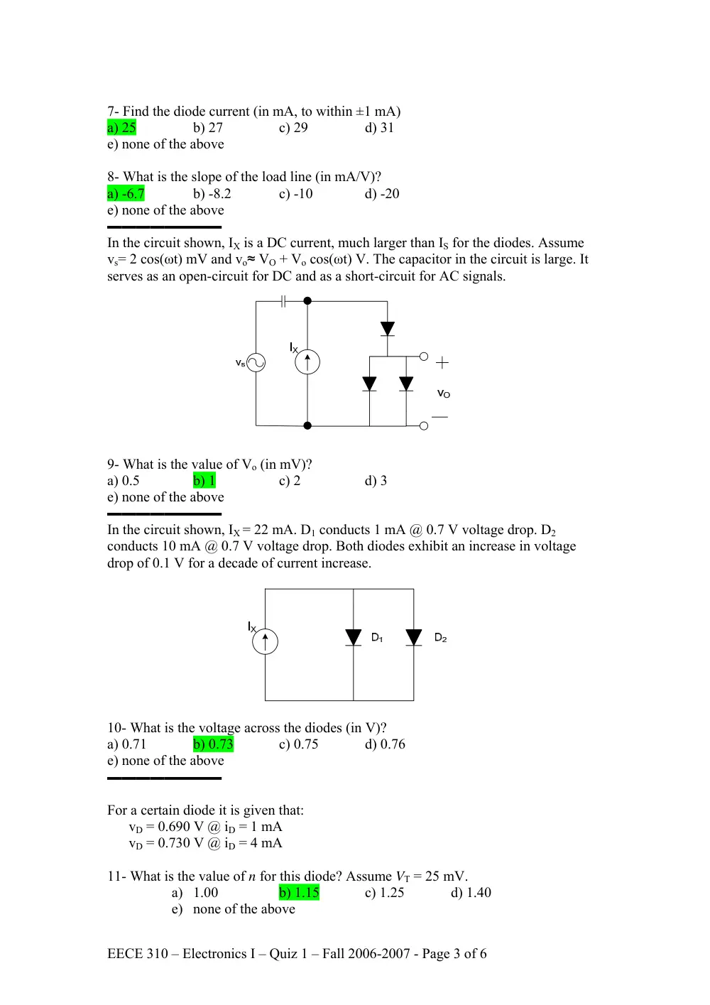 EECE 310 Exam 1, Fall 2006, page 3