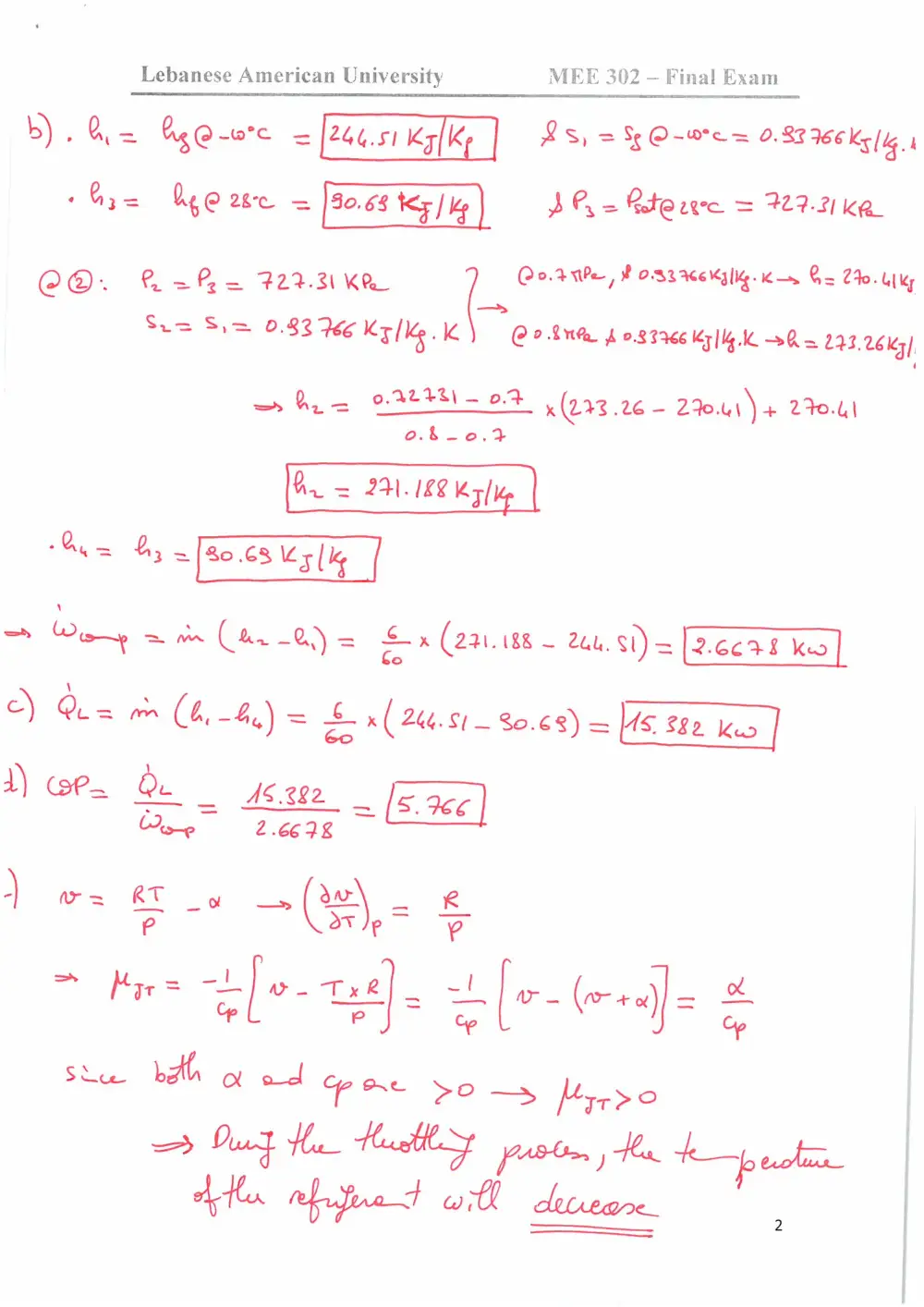 MEE 302 Final, Spring 2013, page 2