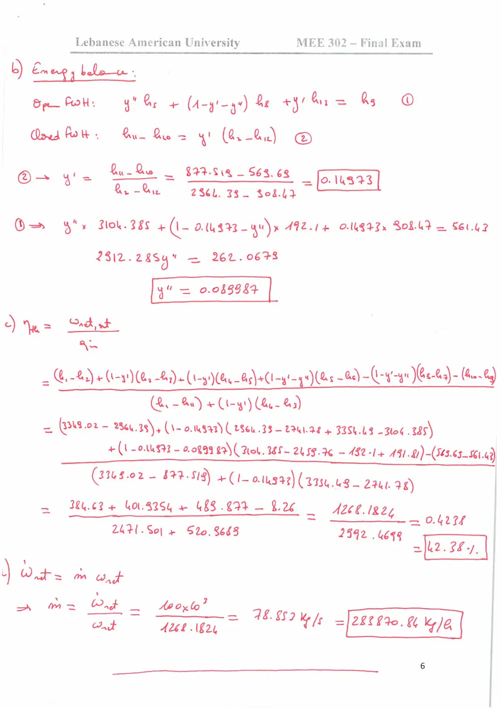 MEE 302 Final, Spring 2013, page 6