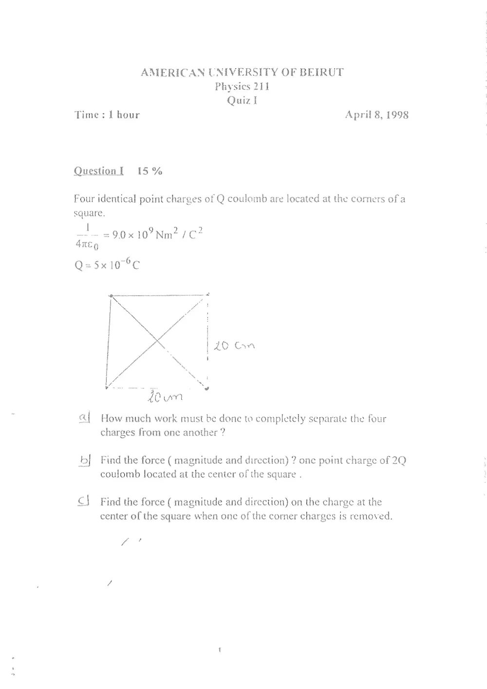PHYS 211 Final, Spring 2008, page 3