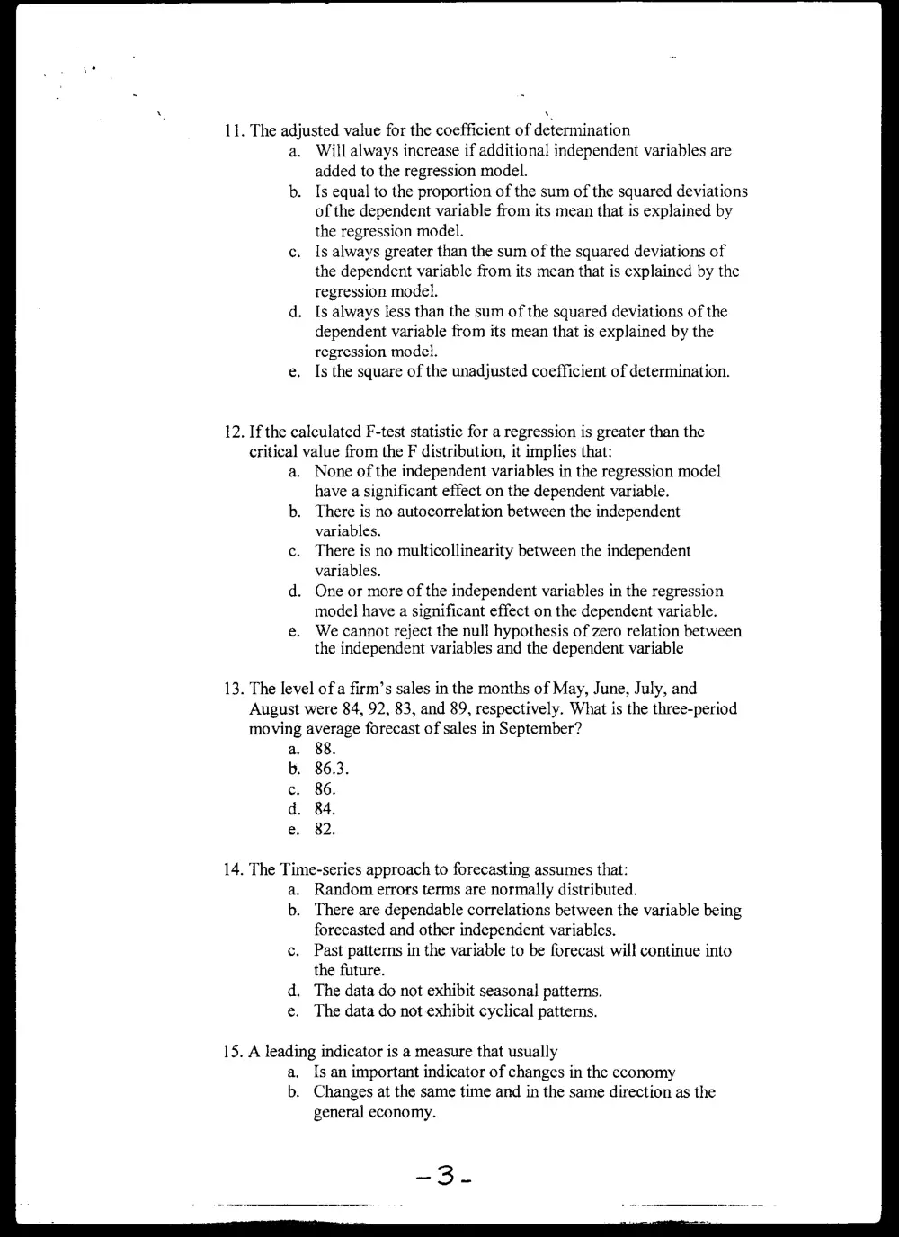 BUSS 230 Midterm, Fall 2003, page 3