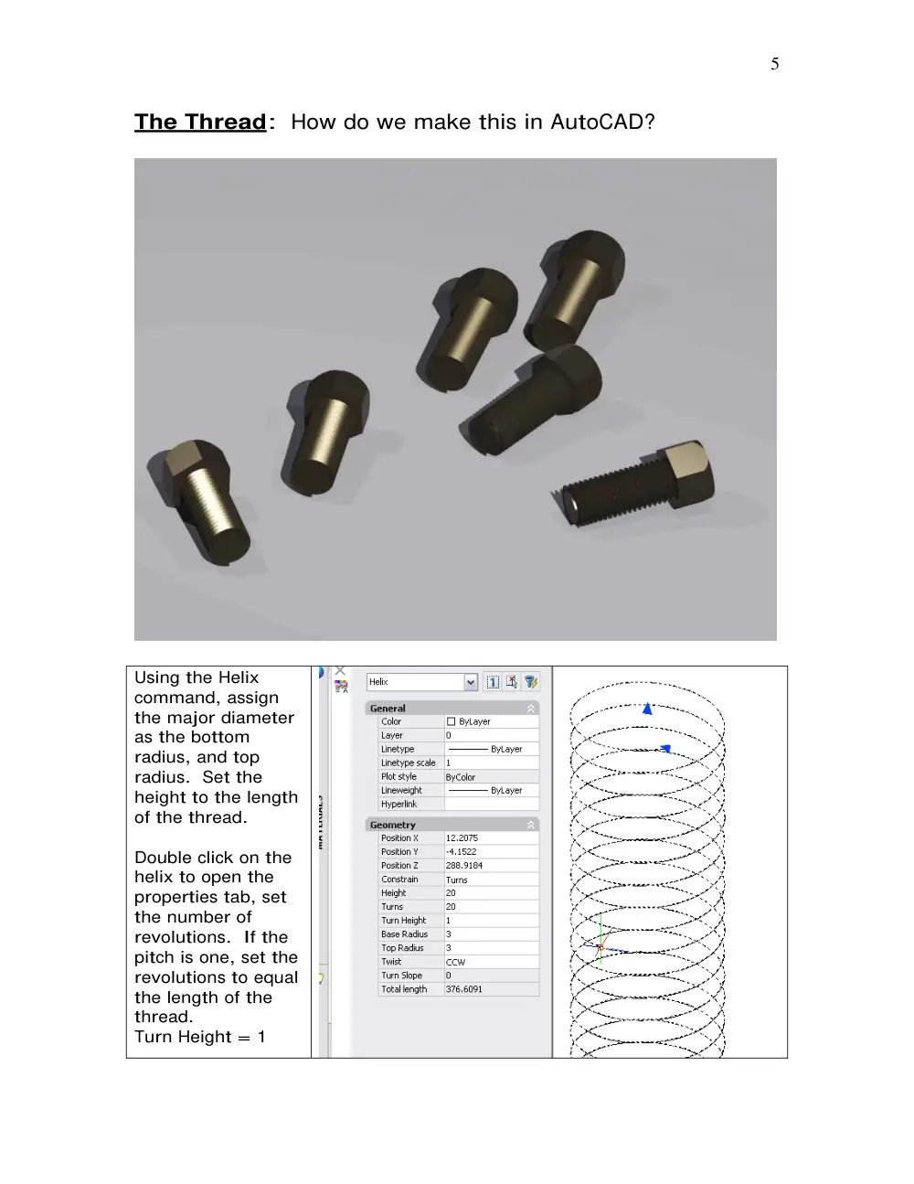 MEE 211 Tutorial Hex Nut, Fall 2016, page 5