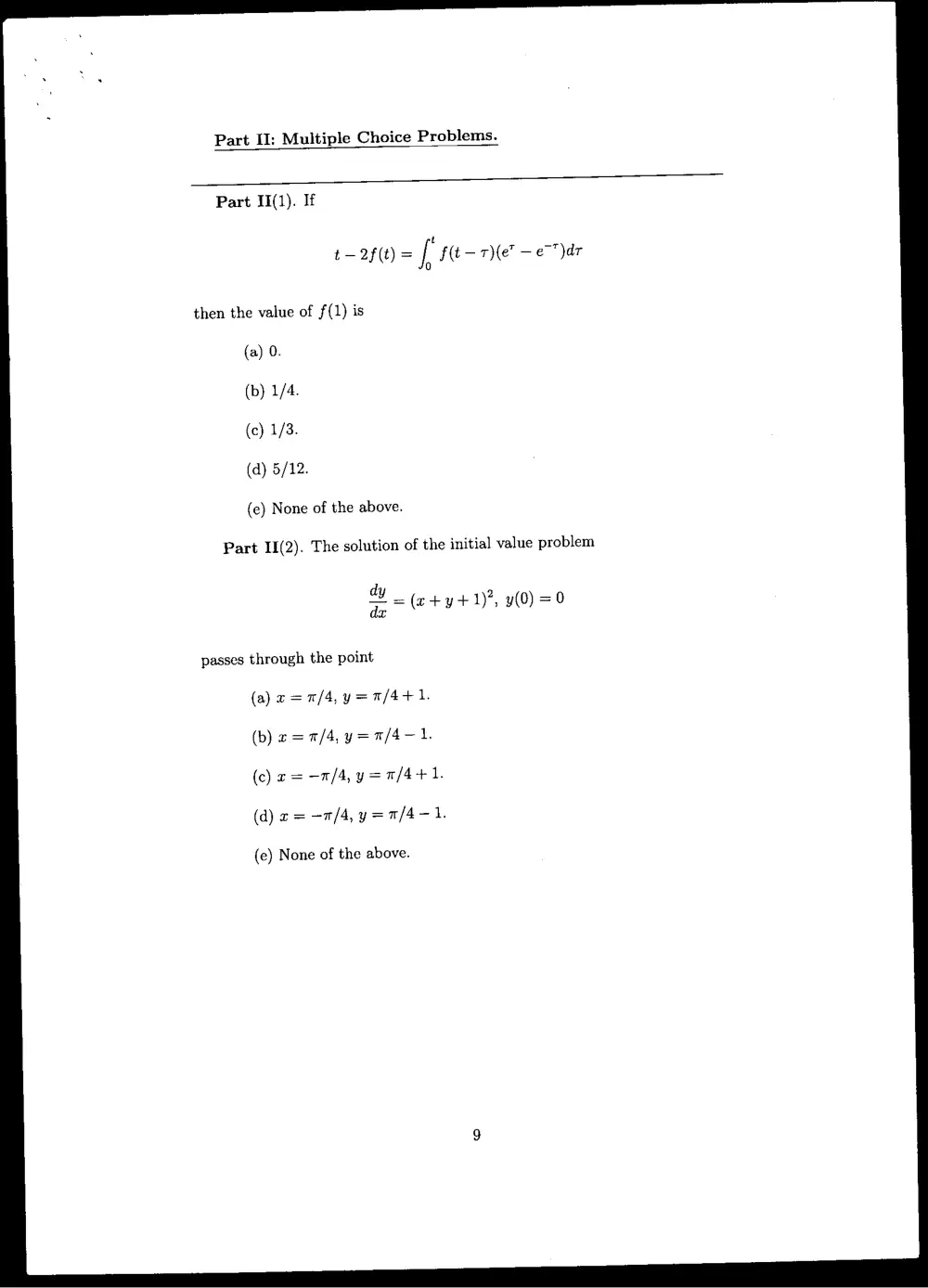 MATH 202 Final, Summer 1997, page 9
